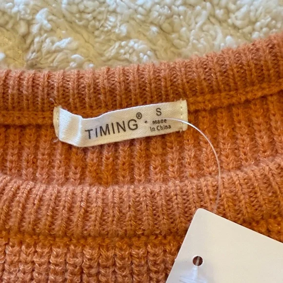 Timing Women's Colorblock Sweater - Pink, Red, and Brown - Picture 2 of 8